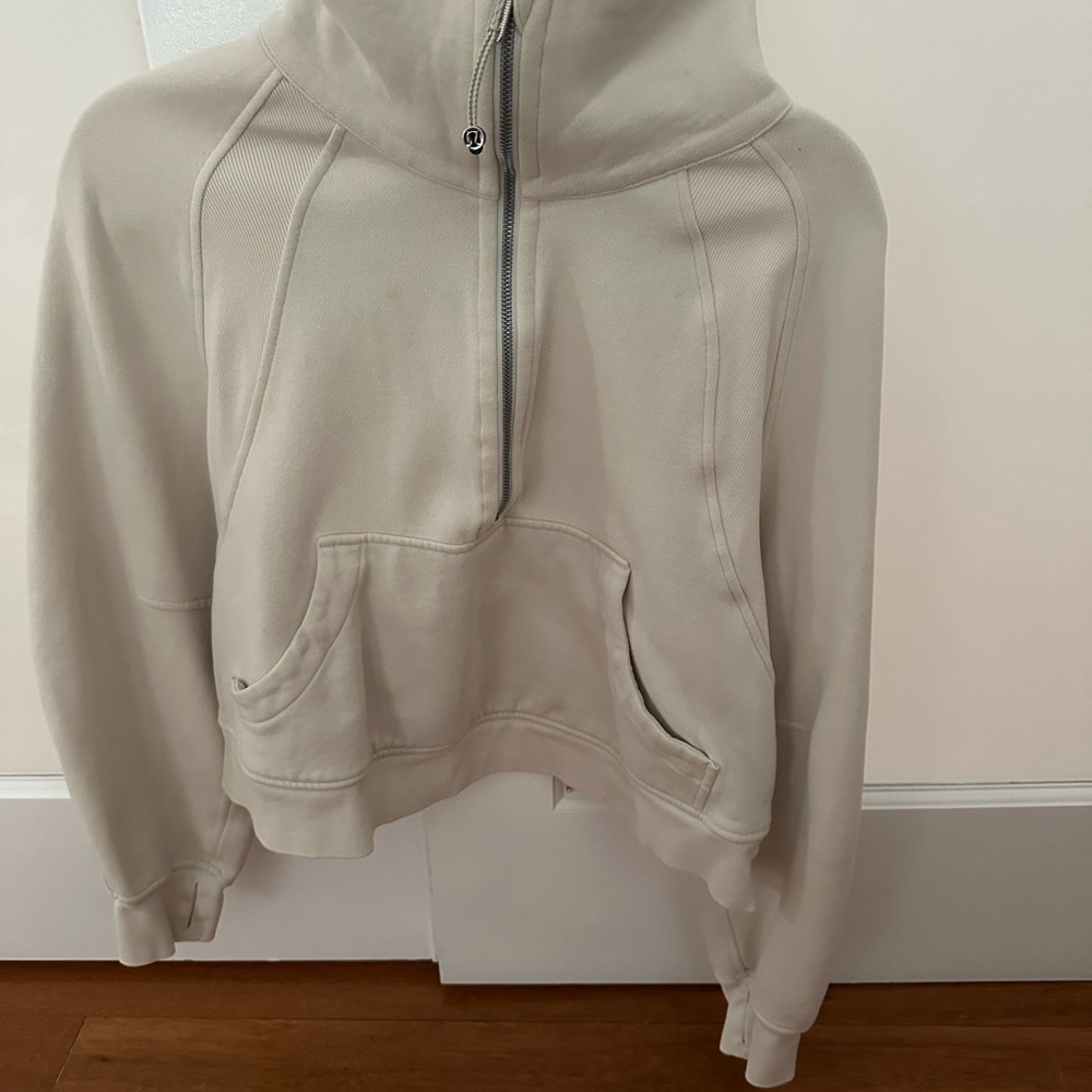 Cream Hooded Sweatshirt